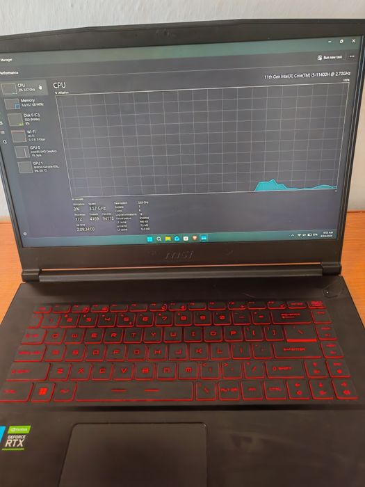 Laptop Gaming MSI GF63 Thin 11UC / i5-11400H / RTX 3050 / 16GB RAM / 1TB SSD
