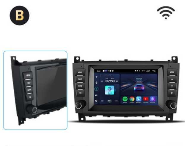 Navigatie Android  Mercedes C-class w203 / CLS W219 / CLK W209 Waze