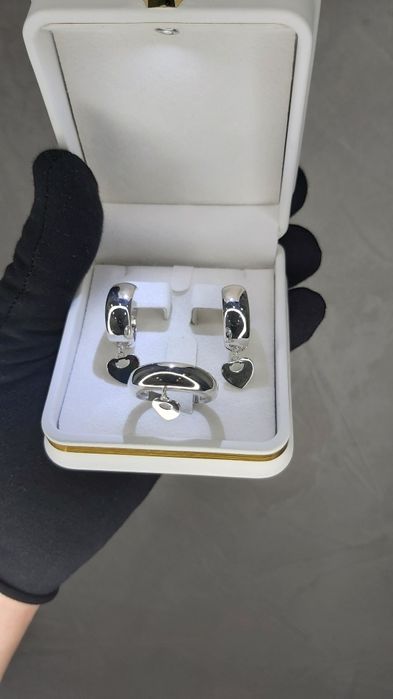 Kumush uzuk zirak sepochka Комплект кольца серги кулон цепочка серебро