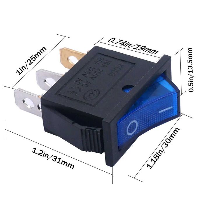 Бутон, прекъсвач, копче 12V 220V 3A 6A 20A, светещ бутон