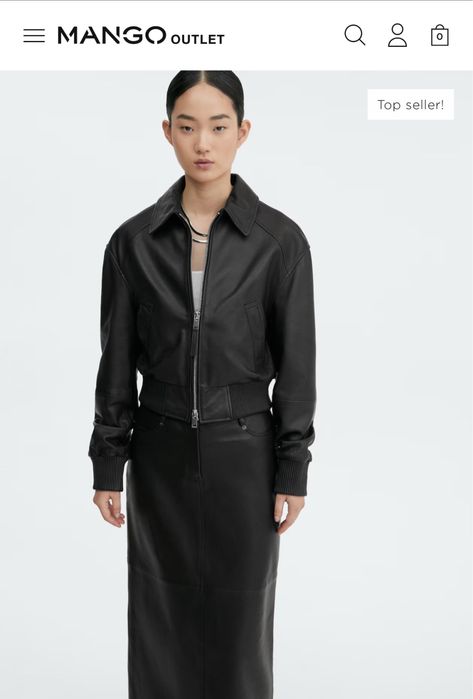 Кожено яке Mango M