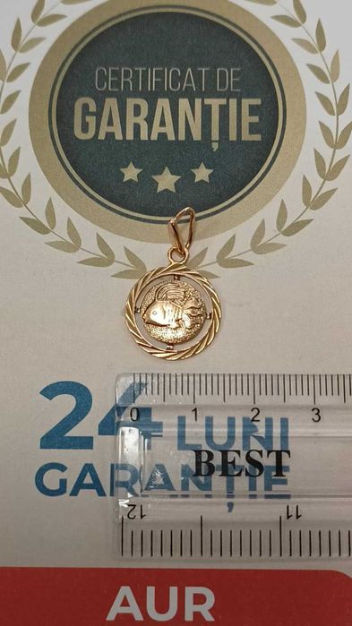 (AG24 Harlau B.45341.1) Pandantiv aur 14K 2.53gr - Garantie 2 ani!