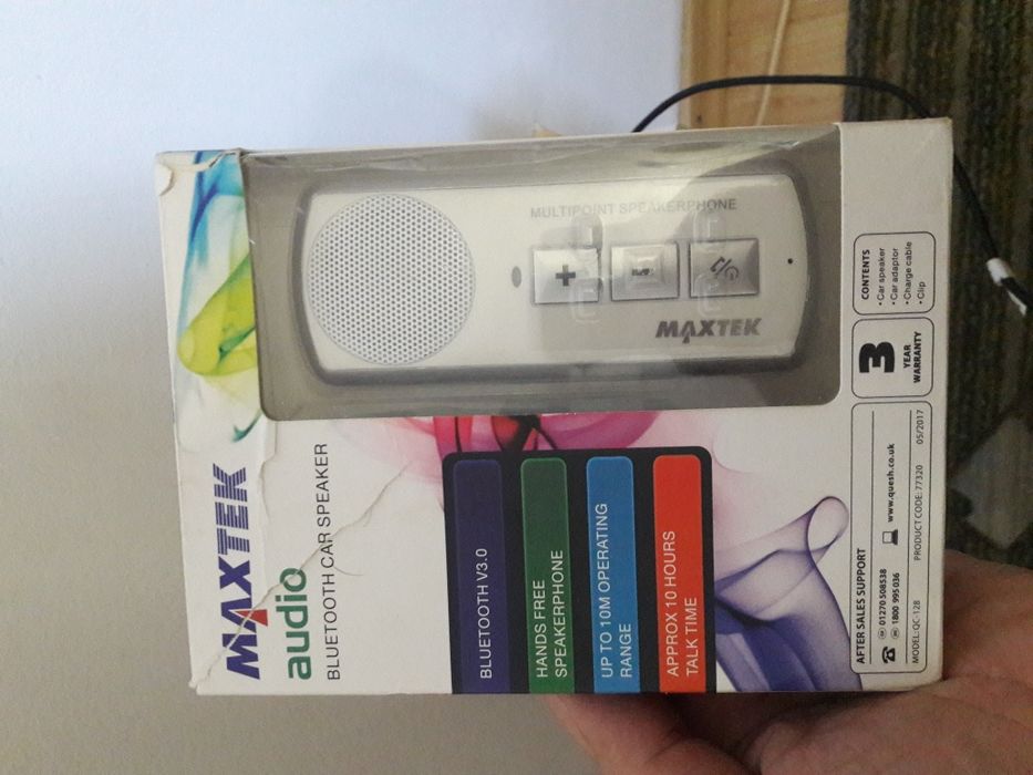 Maxtek bluethooth car speaker