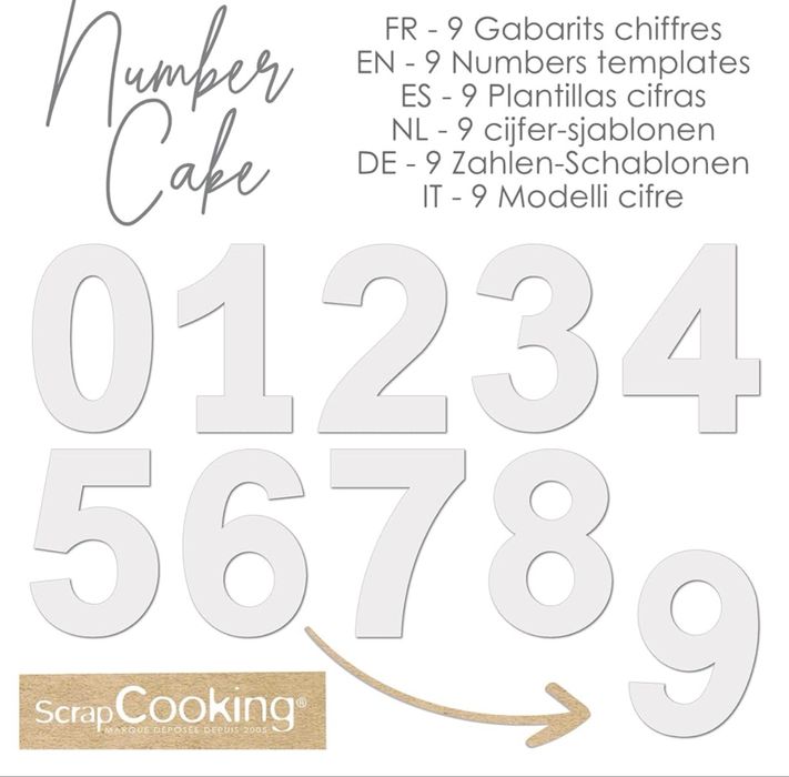 Kit Formă Tort Numeric - Numere de la 0 la 9