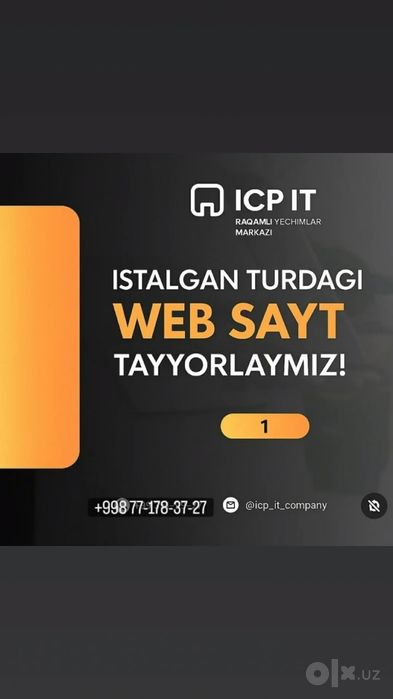 Web-sayt yaratish, landing page, korporativ sayt, web-sayt qilish