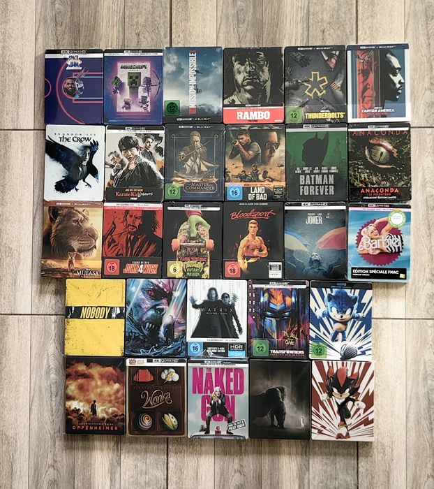 Steelbook 4K Minecrat Sonic Transformes Bloodsport Joker Crow JohnWick