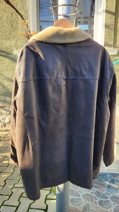 Haina piele naturala-blana bărbați xxl