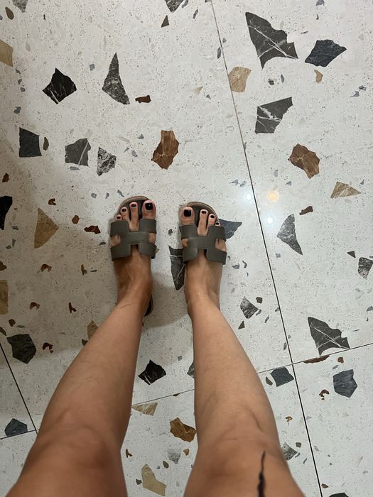 Шлепки шлепанцы сандалии под Hermes