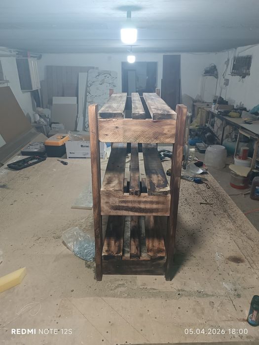 Полка для обувы из дерева