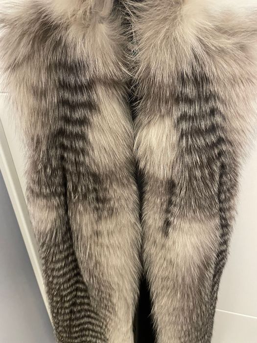 Vesta blana vulpe argintie S-M