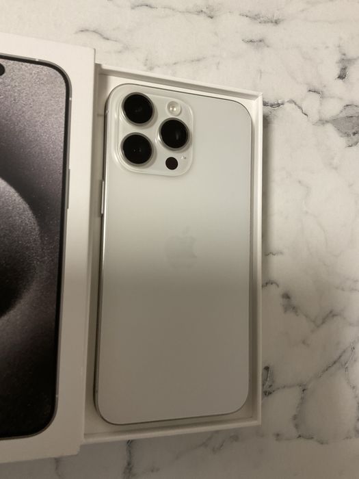 iPhone 15 Pro Max – 256 GB – Бял (White Titanium)