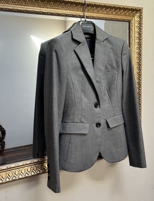 Sacou gri, din lână, Stefanel