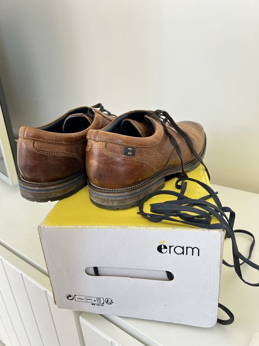 ERAM Men’s Official Brown Genuine Leather Dress Shoes 42-43”