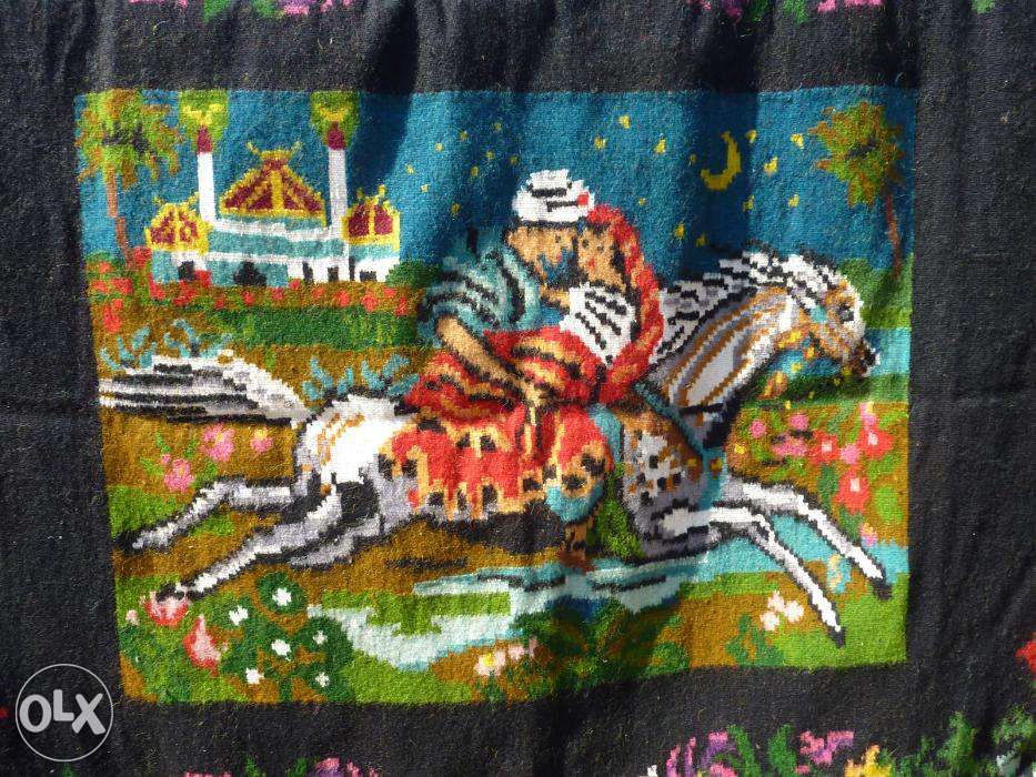 Covor tesut din lana, model UNICAT- Rapirea din Serai