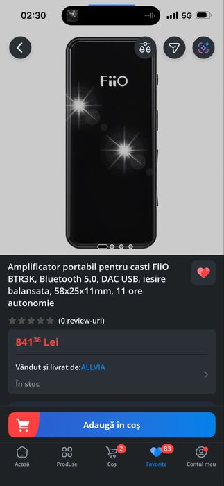 DAC Portabil FiiO BTR3K