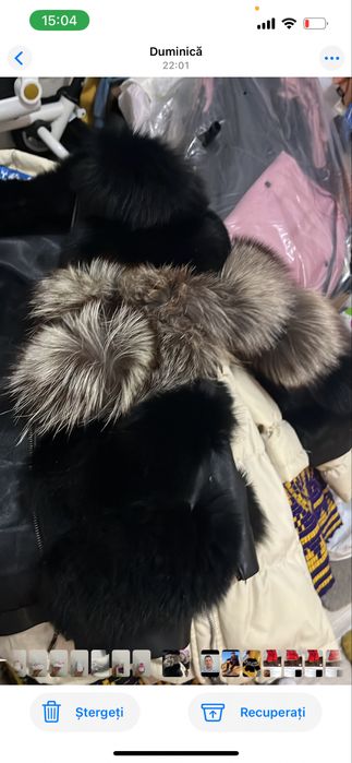 Blana naturala vulpe neagra/ argintie