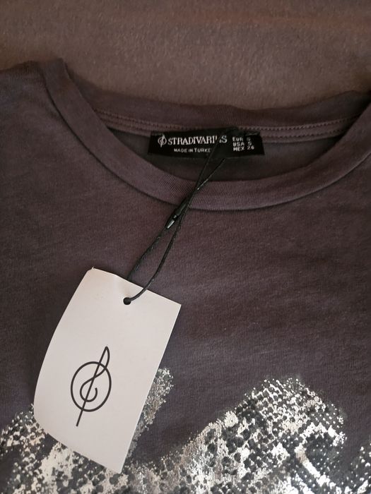 Tricou gri - femei Stradivarius - marimea S/36