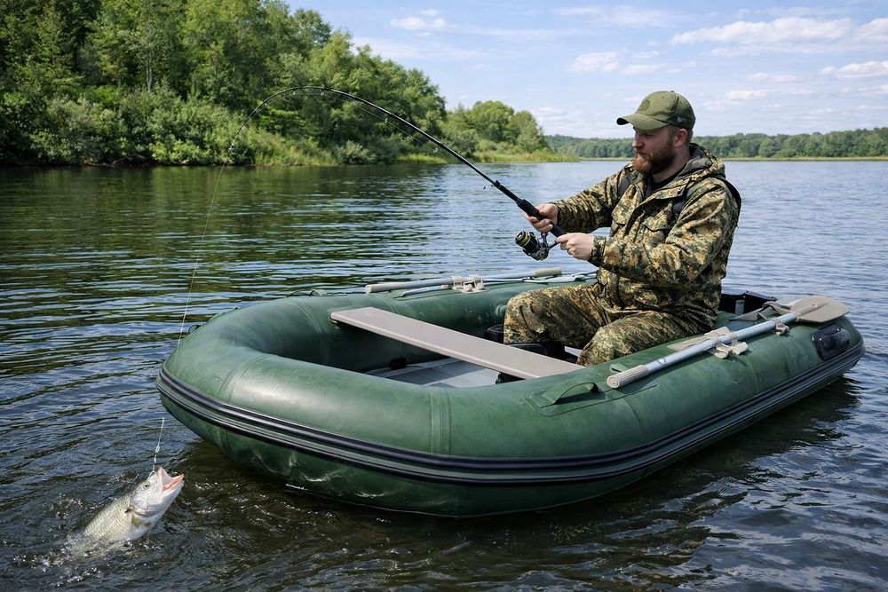 Надувная лодка ,для рыбалки.