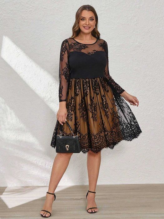 Рокля дантела, Официална рокля, Черна рокля, Рокля по тялото, Секси ро