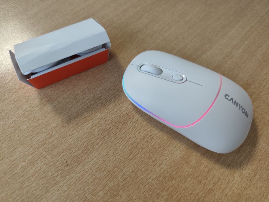 Оптична,безжична мишка Canyon mw22, white