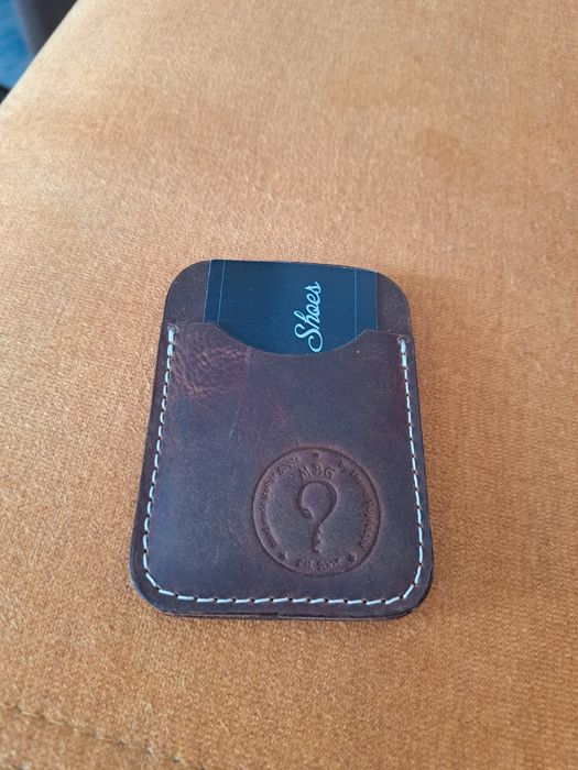 Визитник, естествена кожа, ръчна изработка