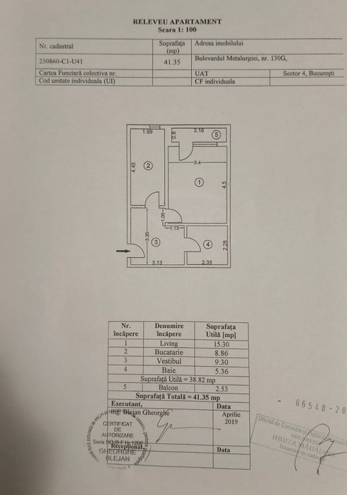 Vând studio/garsoniera mobilat utilat Metalurgiei sector 4