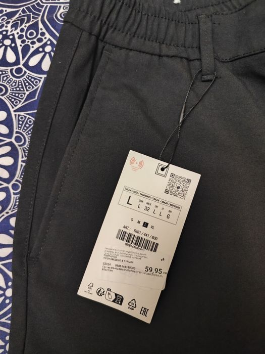 Черен нов мъжки панталон Zara,размер L