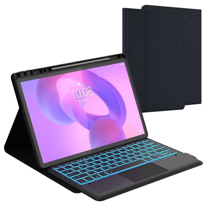 Husa cu tastatura iluminata pentru tableta Lenovo Idea Tab Pro 12.7"