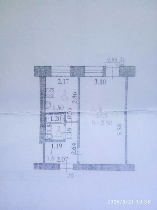 Продам 1 ком. квартиру