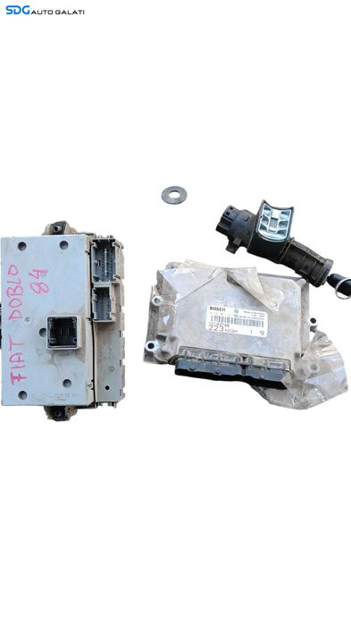 Kit Pornire ECU Calculator Motor Tablou Sigurante si Contact cu Cheie Fiat Doblo 1.9 JTD 2000 - 2010 Cod 55193786 0281011557 51714706NPL [M8555]