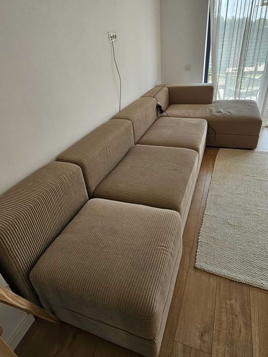 Canapea coltar moderna Ikea - sezlong dreapta -cu spatii de depozitare