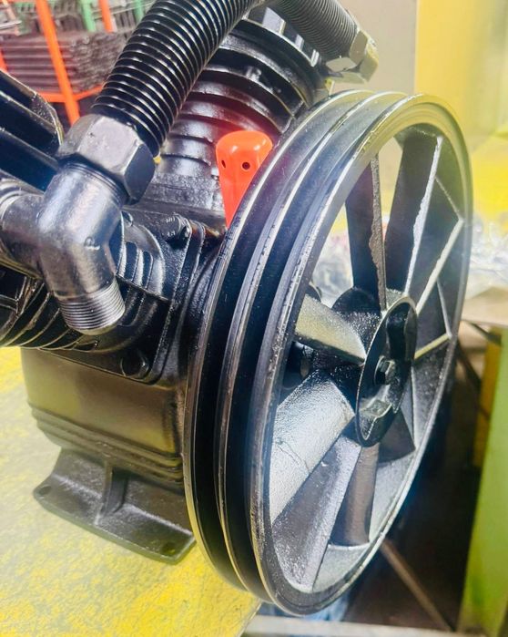 Cap Pompă Compresor Aer V2090, 2 Pistoane în V, Transmisie Curea