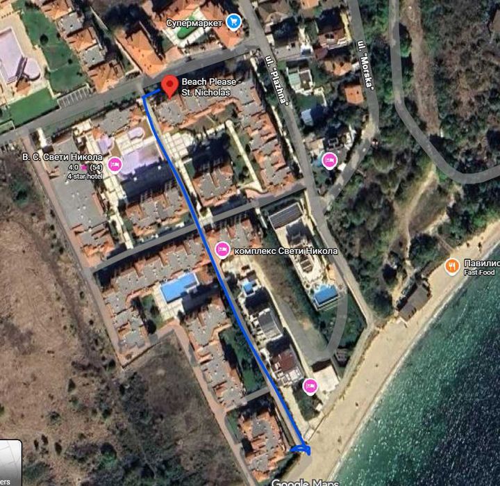 Студио Св. Никола Черноморец | До плаж Градина | Басейн | 4 гости