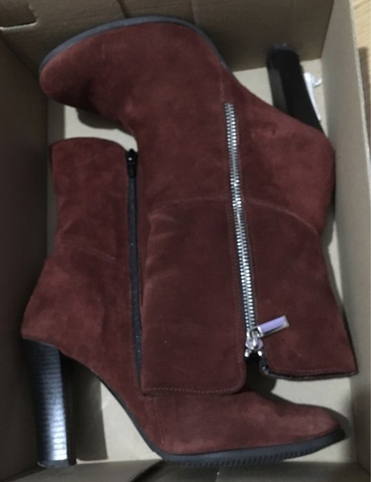 Botine mar 37 piele intoarsa