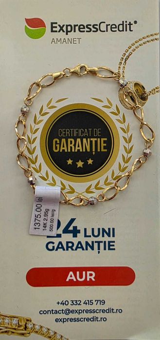 Bratara Aur 14 K 2.95g (AG35 B:35570.1) Garantie 2 Ani!