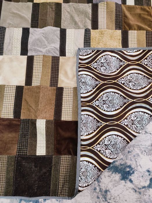 Покрывала в стиле пэчворк на подкладе.Ткани Турецкие.р 1,90*2,20.НОВЫЕ