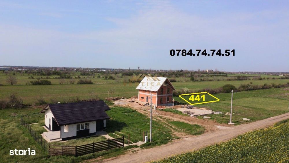 Teren INTRAVILAN 441 mp cu utilitati - comuna Berceni