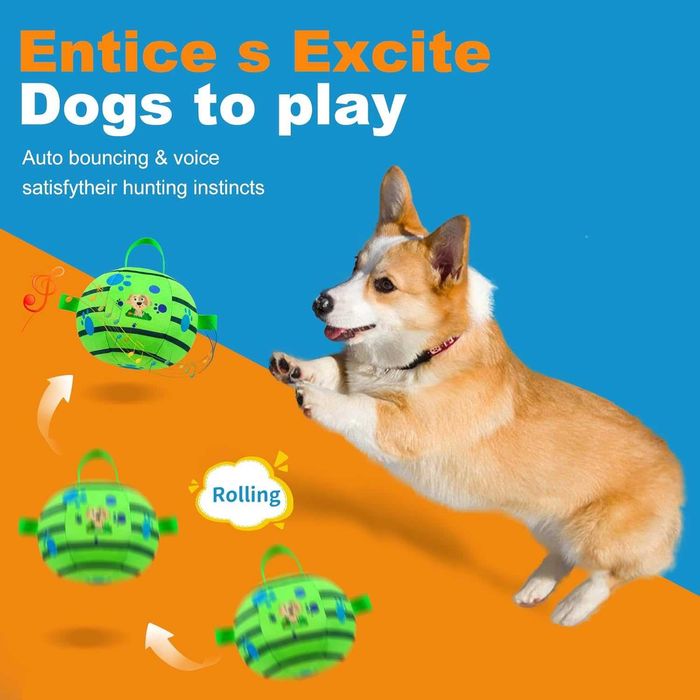 Yiateoit 18 см интерактивна играчка за кучета Вибрираща кучешка топка