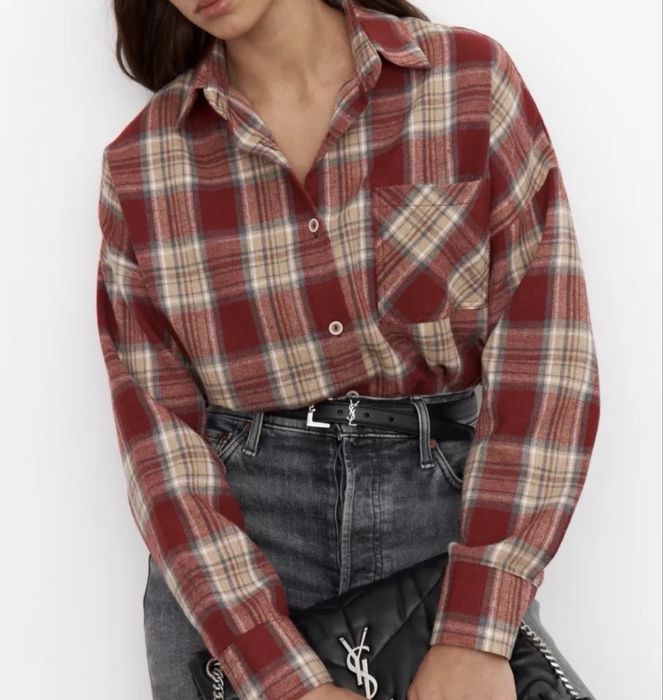 Женская рубашка в клетку