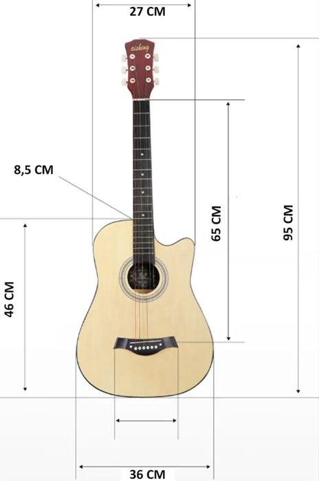 Гитара акустическая розовая
