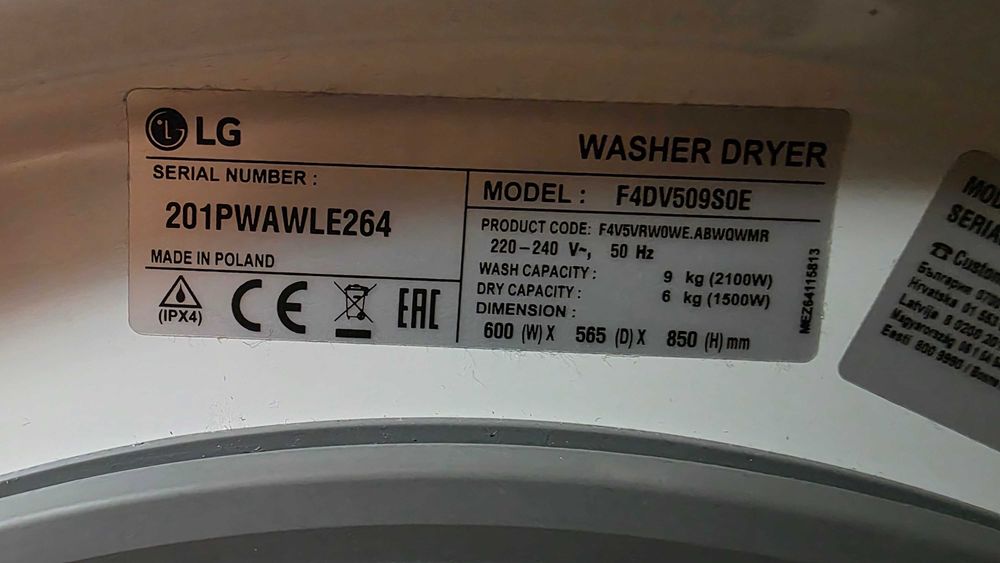 Masina de spalat cu uscator LG 9/6 functionare perfecta