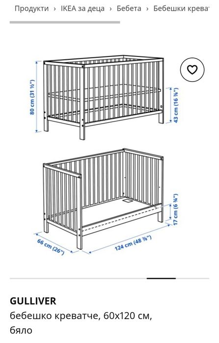 Бебешко креватче Икеа