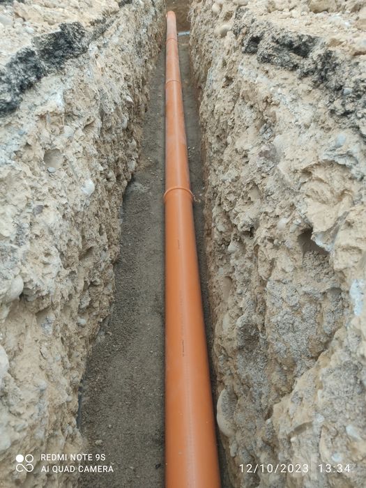 Канализация  Урачи Urachi Яма Траншея Ура Ura Transheya Tunnel Qazish