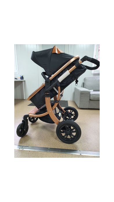 Carucior de copii 2 in 1 Visoli Black, 107x50x63cm