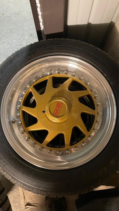 Jante Oz Turbo Modulare 2 piese r15 4x100 cu anvelope apriape noi 225/55