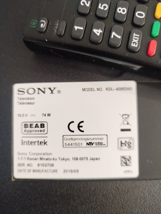 Tv Sony  Smart full HD  102 cm cu telecomanda