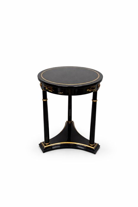 Китайска лакова помощна маса 1920 ръчна златна украса