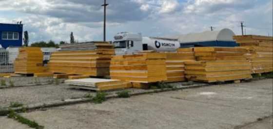 Panouri Sandwich zincate, galvanizate, pt construcții,  grosime 5 cm, latime 1 metru, lungimi diverse