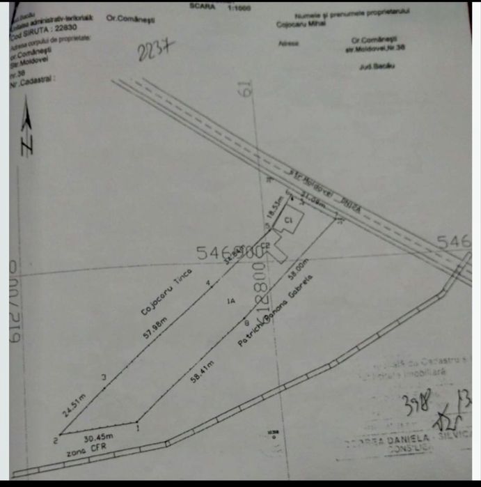 Casă din cărămidă + Teren generos 2.262 mp (Intravilan) – Deschidere 23m la DN12A (Strada Moldovei)