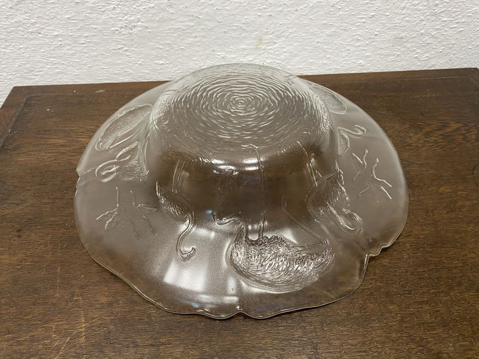 Френска кристална купа релеф птици Paris style 1950 те